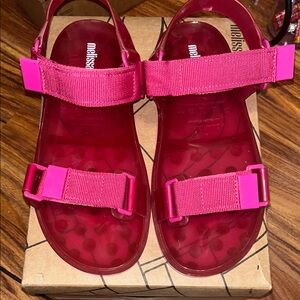 Melissa Sandals. Woman’s Size 8. Slightly Worn. Good Condition.